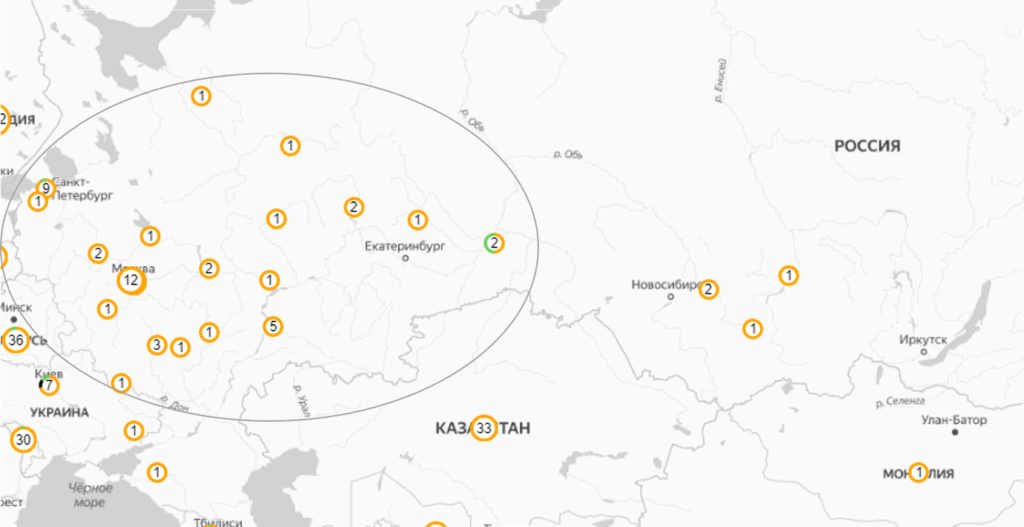 Распространенность коронавируса в России (карта)