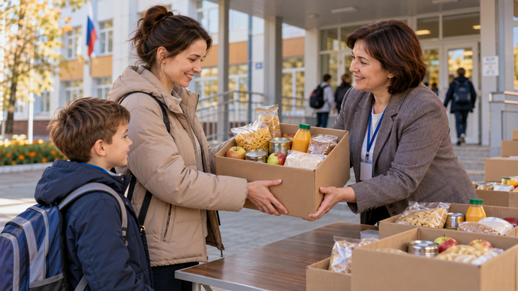 Продуктовые наборы от школы после дистанта