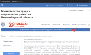 пособие на ребенка от 3 до 7 лет в Новосибирской области